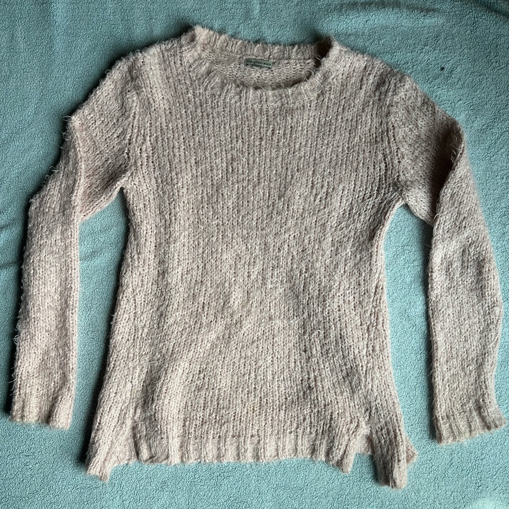 light pink knit sweater